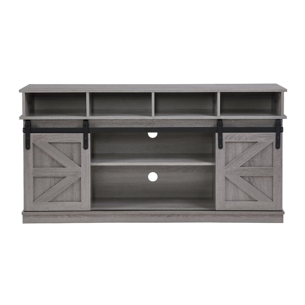 Grey Sliding Barn Door TV Stand H2343
