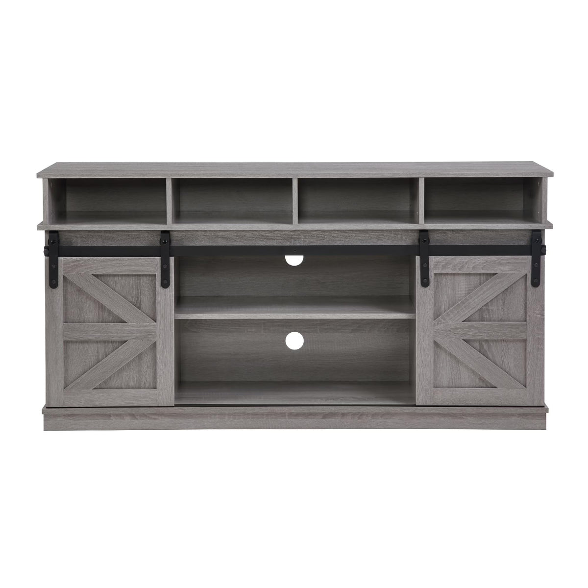 Grey Sliding Barn Door TV Stand H2343