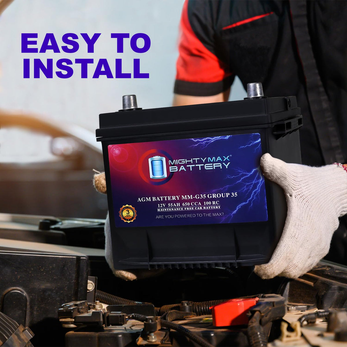 12V 55Ah AGM Replacement Battery B9713