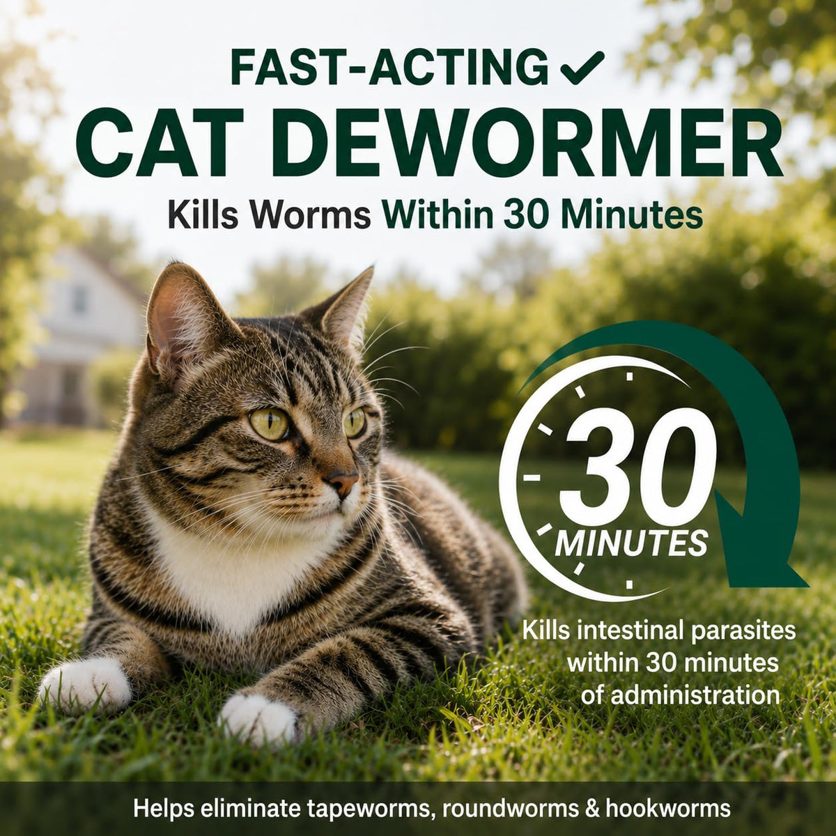 Cat Dewormer Liquid for Tapeworms, Roundworms and Hookworms A526