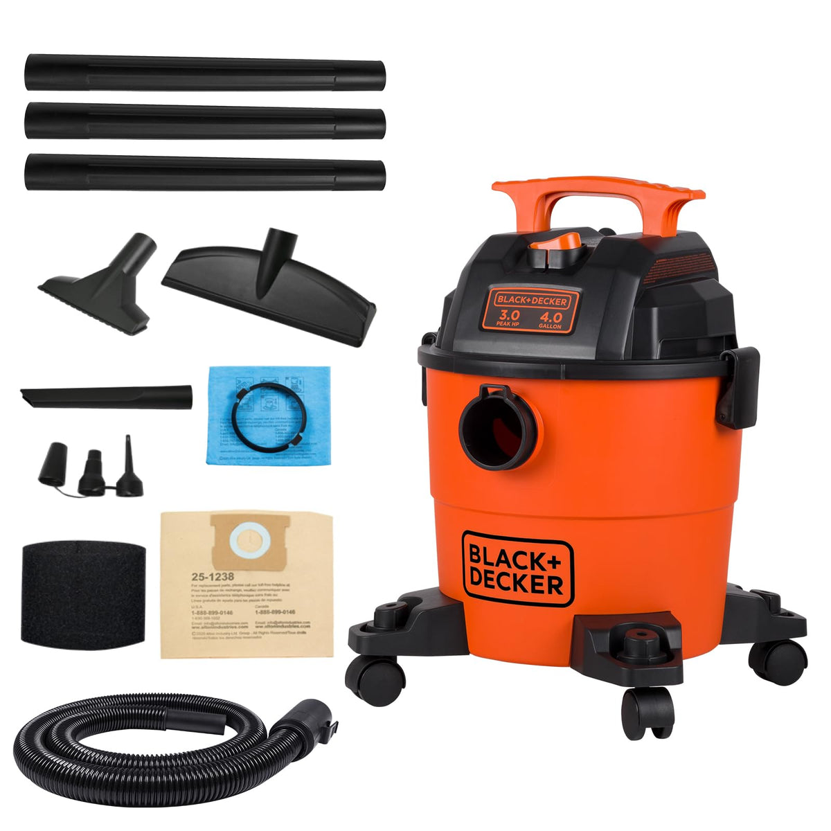 4 Gallon 3-in-1 Wet and Dry Shop Vacuum H450