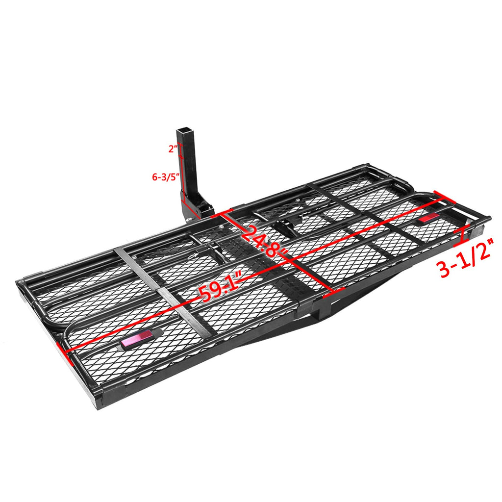 Heavy Duty Folding Hitch Mount Cargo Carrier 60" x 24" x 14.4" C28295