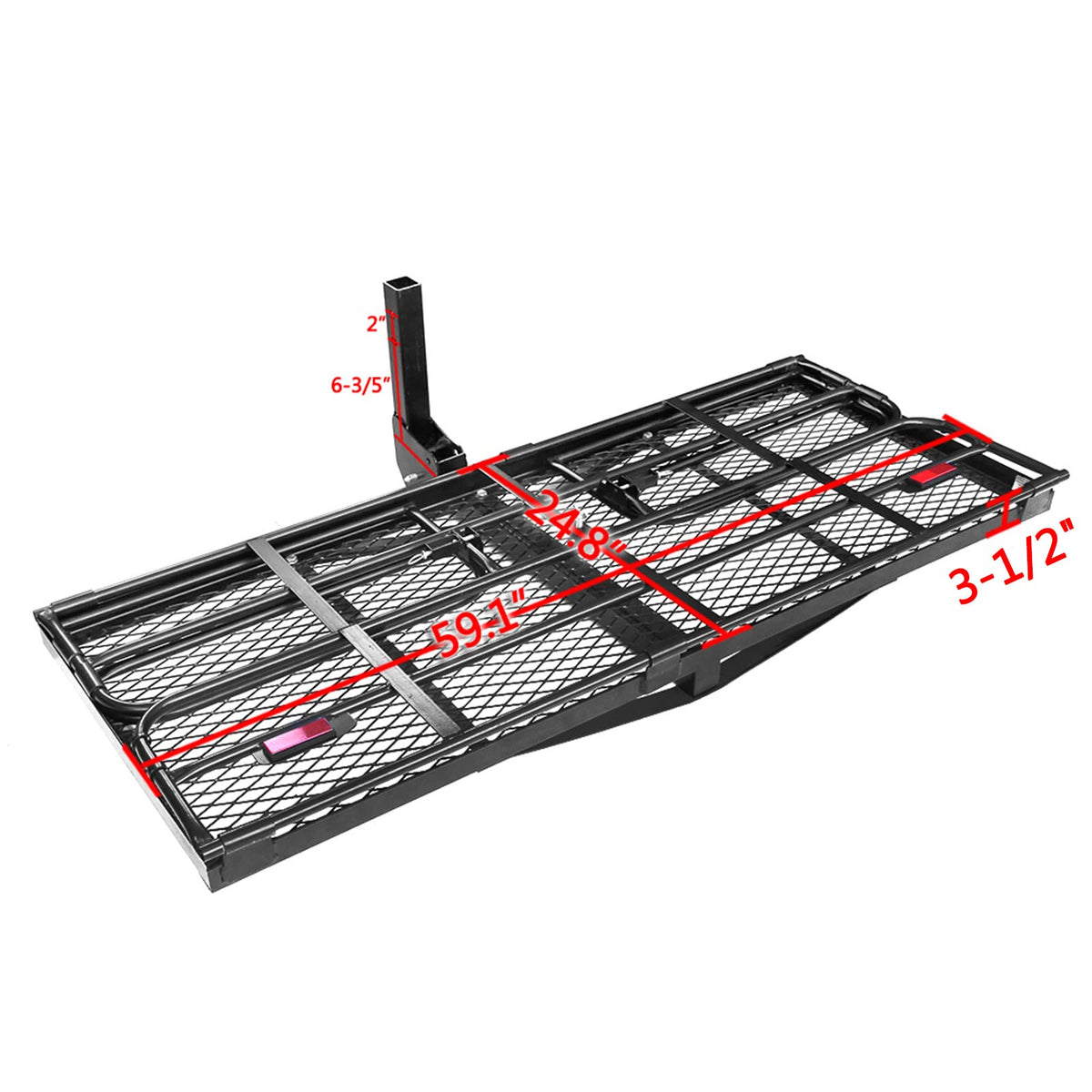 Heavy Duty Folding Hitch Mount Cargo Carrier 60" x 24" x 14.4" C28295