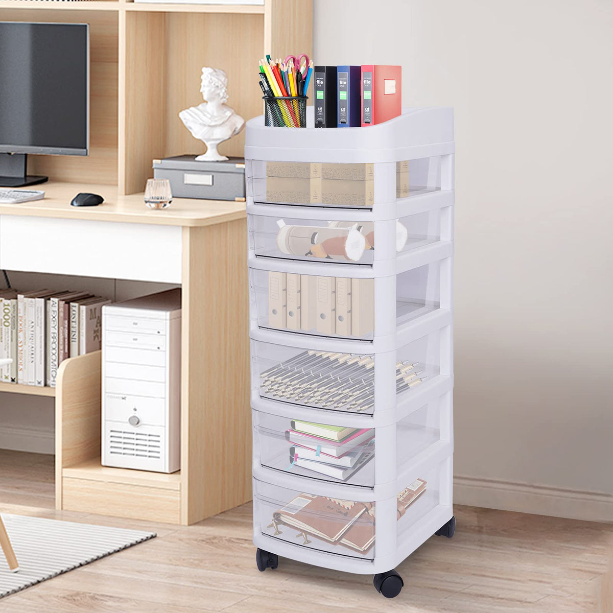 6 Drawer Rolling Storage Cart with Wheels G903