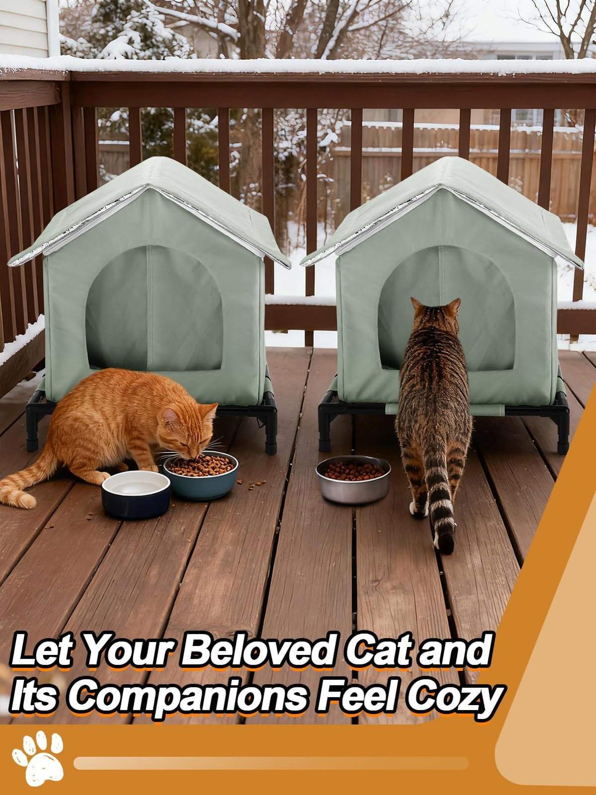 Weatherproof Outdoor Cat House L1749
