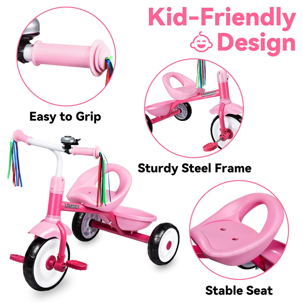 Pink 3 Wheel Toddler Tricycle Y823894