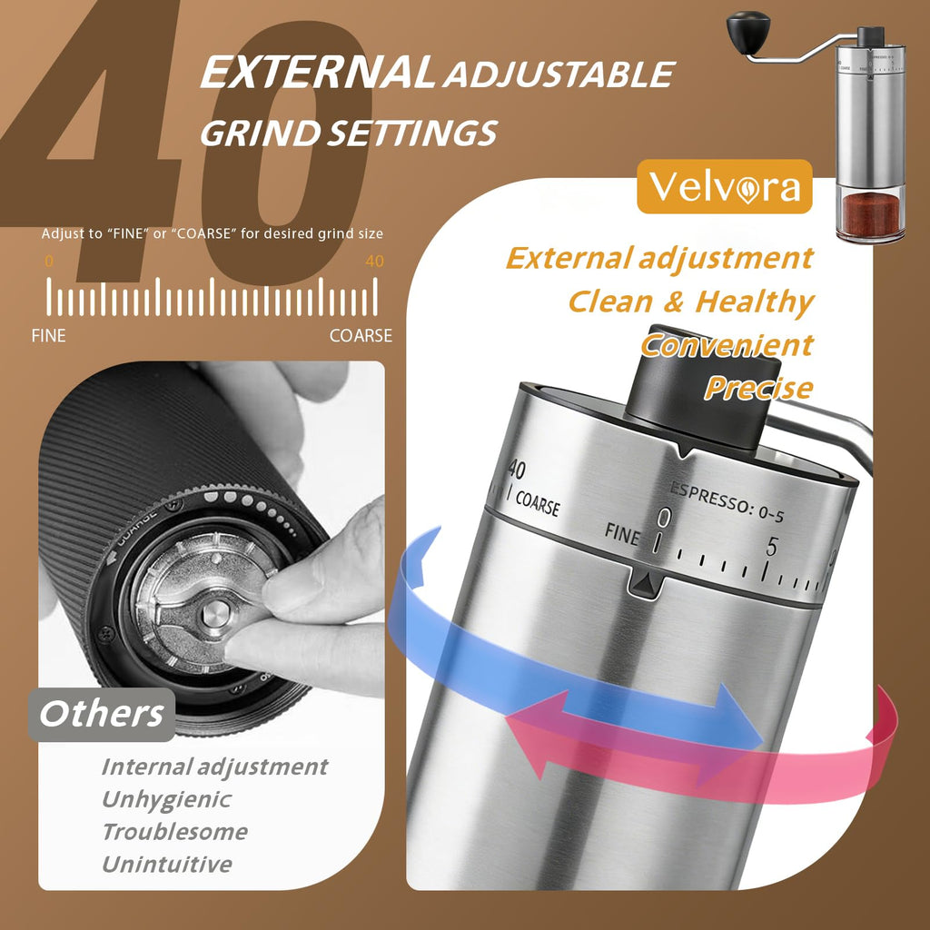 Manual Coffee Grinder, Ceramic Burr D90925