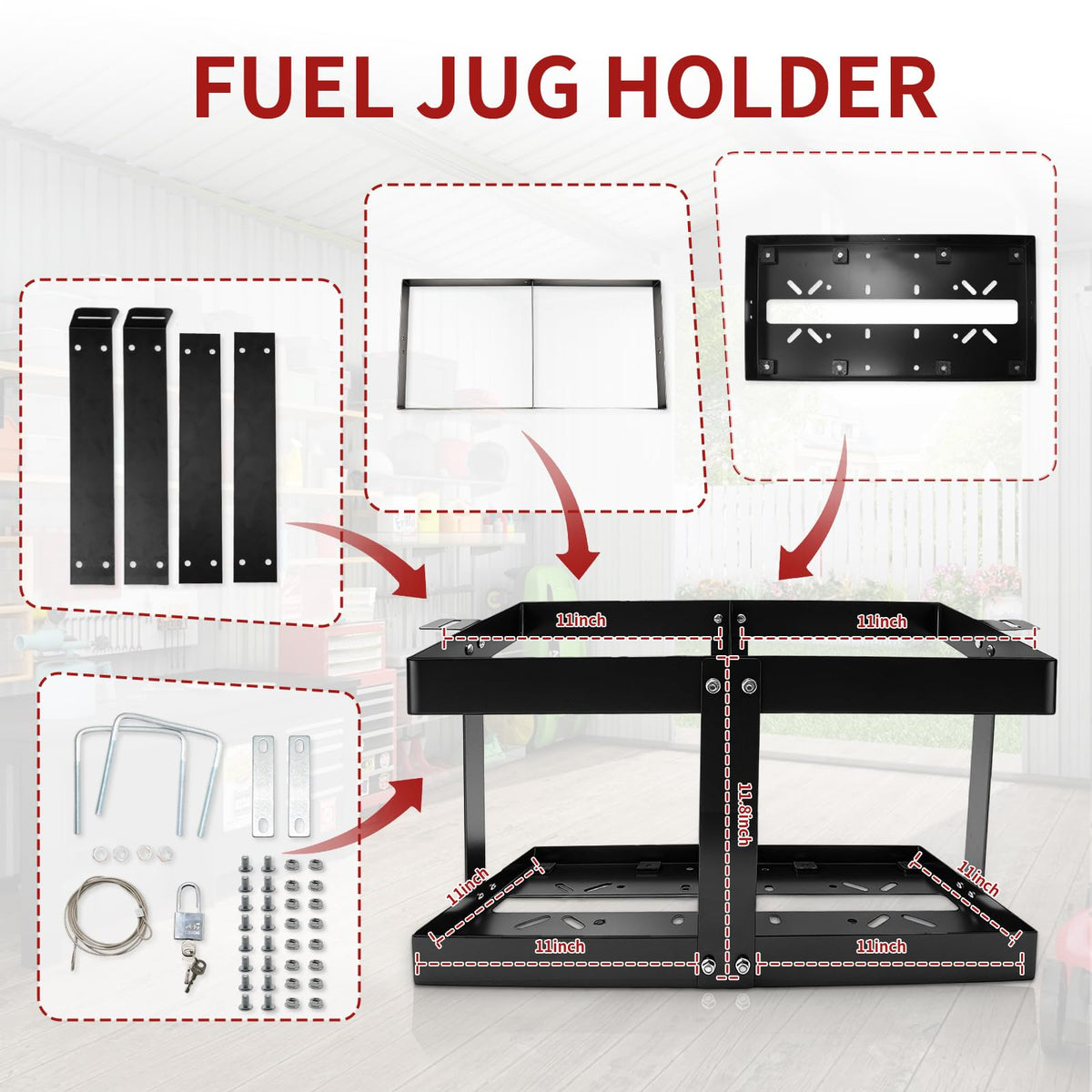 Black Fuel Jug Holder U2009