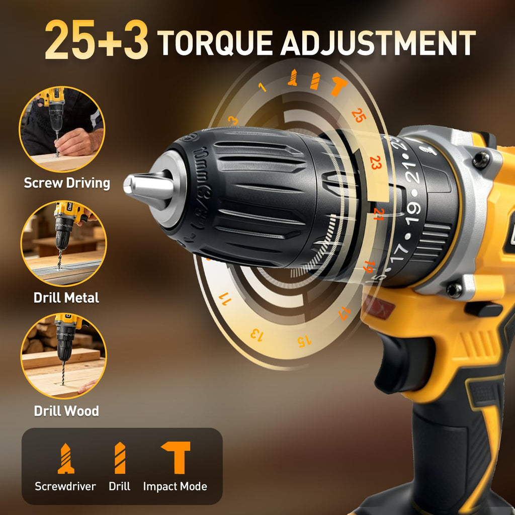 21V Cordless Drill Set with 2 Batteries and Charger N137806