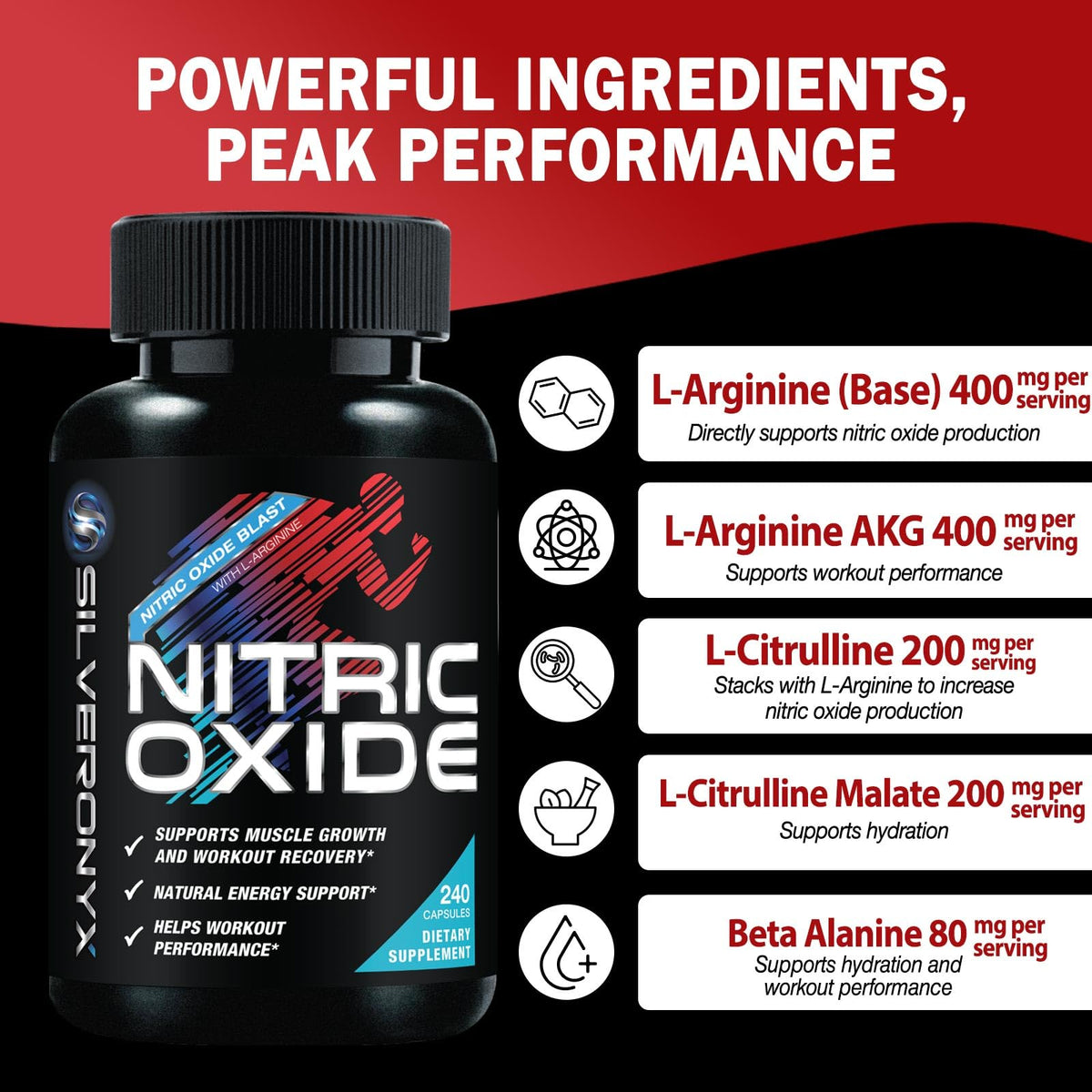 240 Capsules Nitric Oxide Booster H50161