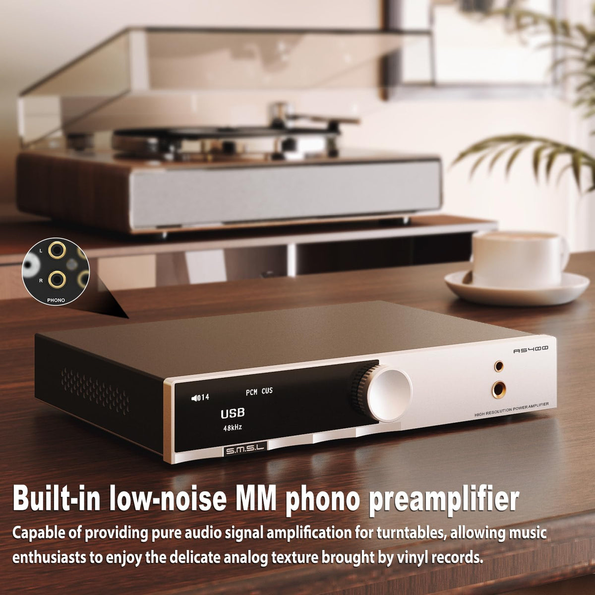 165W Power Amplifier DAC Headphone Amp Phono Preamp E84622