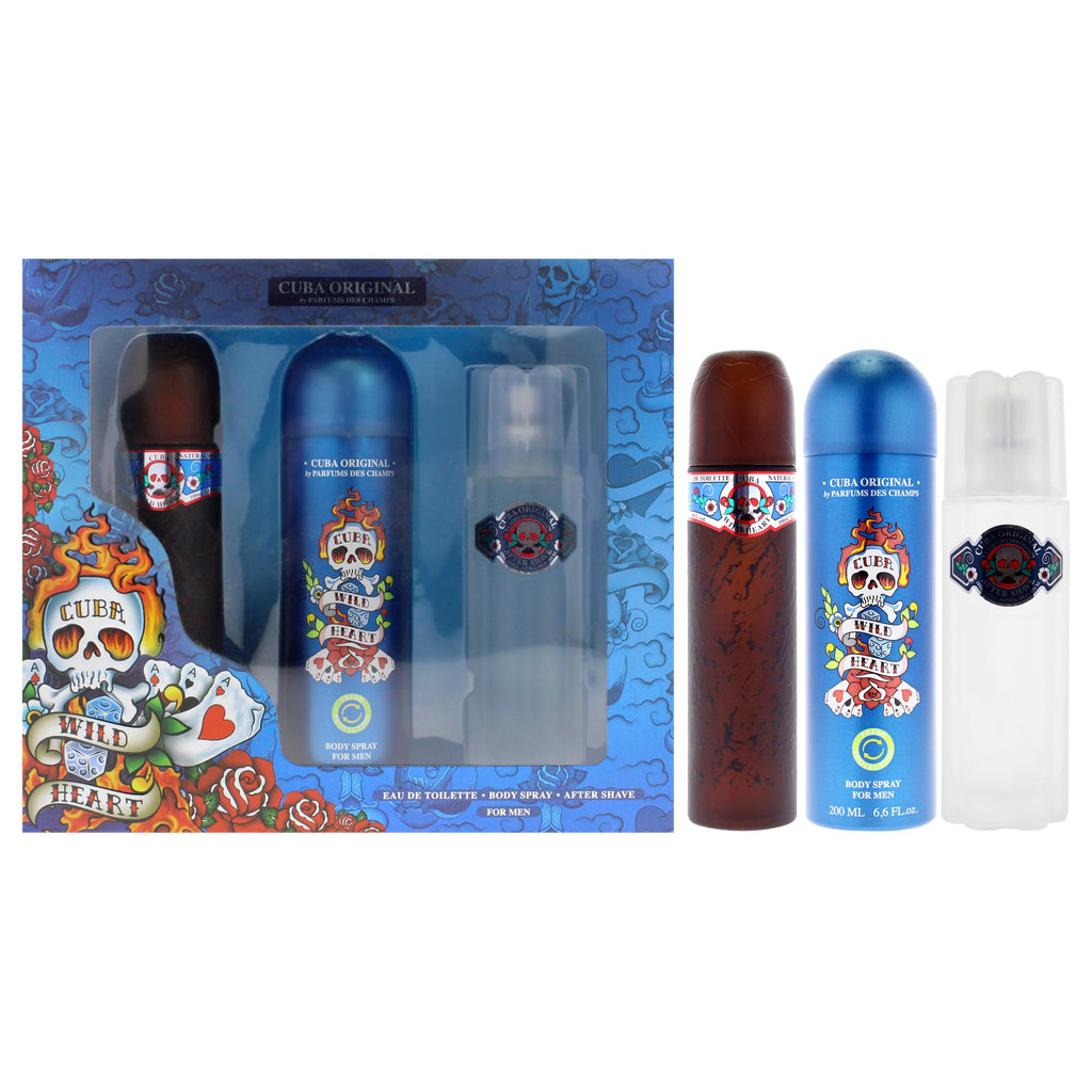 3 Pieces Eau de Toilette After Shave Body Spray Gift Set U8571