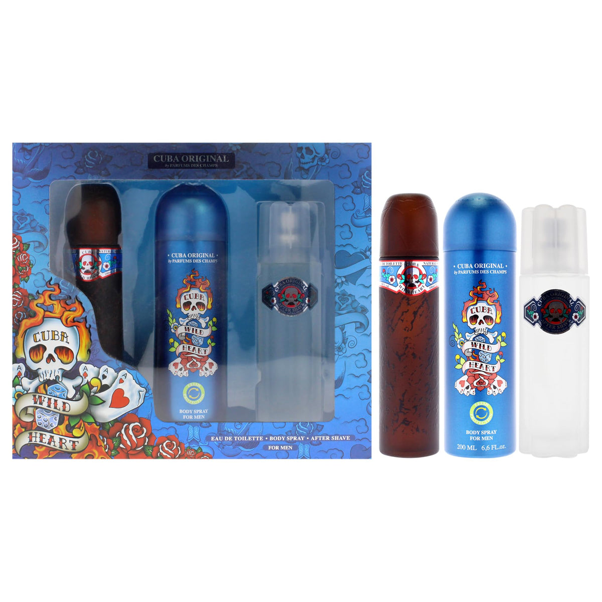 3 Pieces Eau de Toilette After Shave Body Spray Gift Set U8571