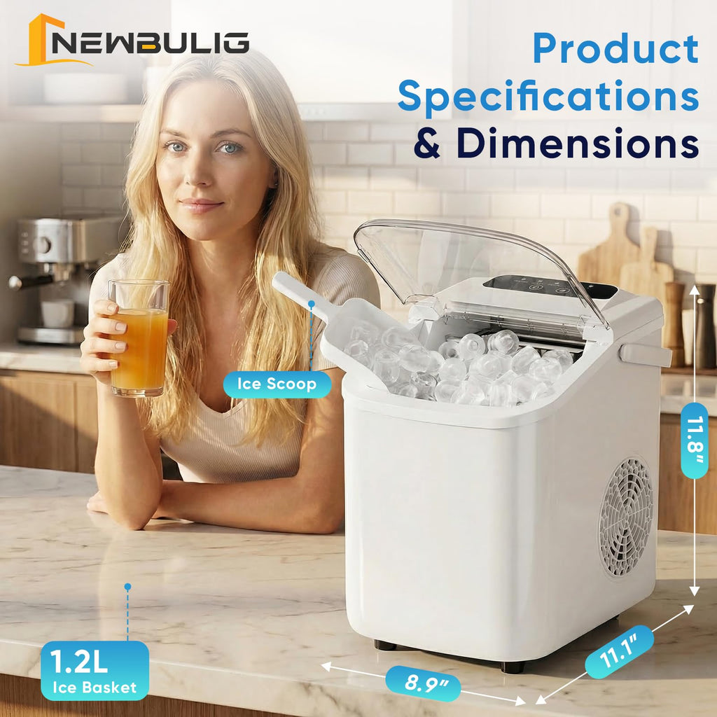 Countertop Ice Maker with Portable Handle B7748
