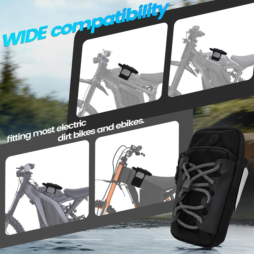Black Motorcycle Front Frame Bag T94721