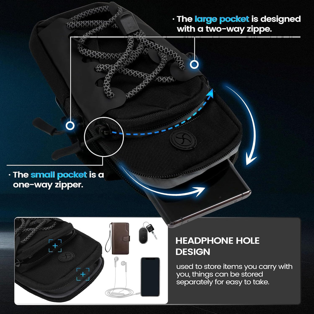 Black Motorcycle Front Frame Bag T94721