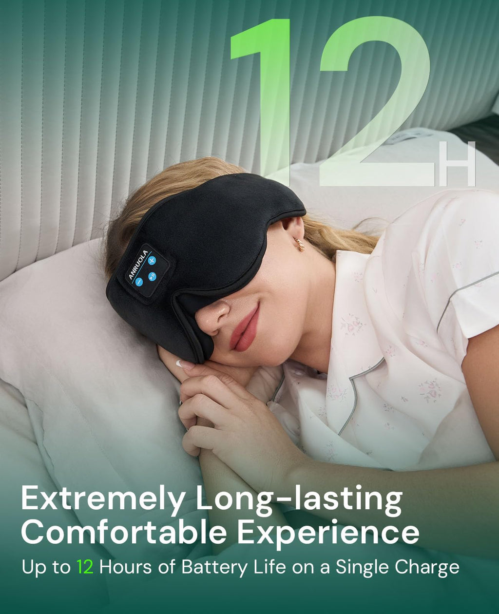 3D Sleep Mask with Bluetooth Headphones P7811