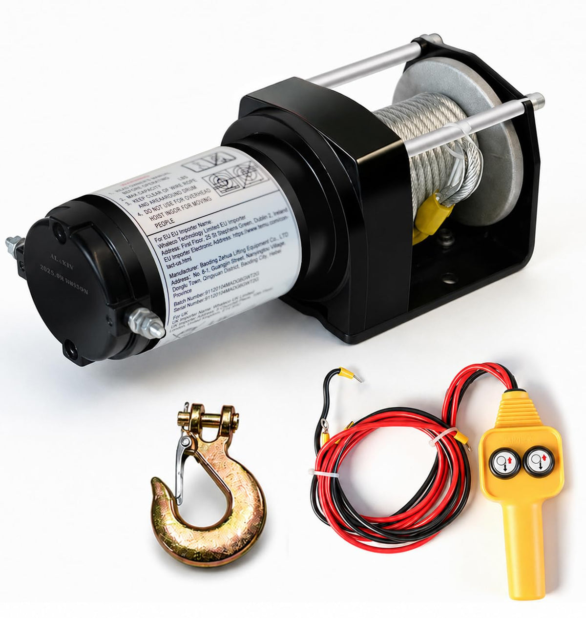 12V DC Electric Winch with Steel Cable H711