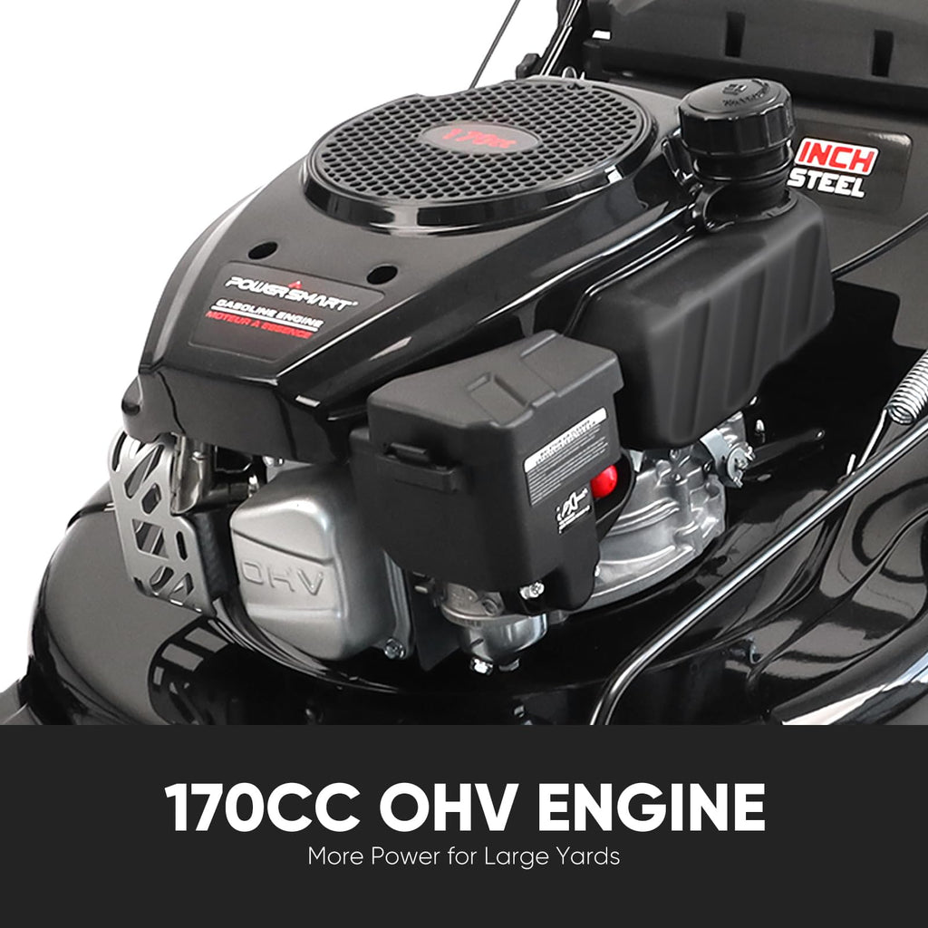 22-Inch Self Propelled Gas Lawn Mower, 170cc 4-Cycle OHV Engine H267