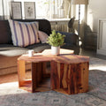 Solid Sheesham Wood Coffee Table Set of 3 E702