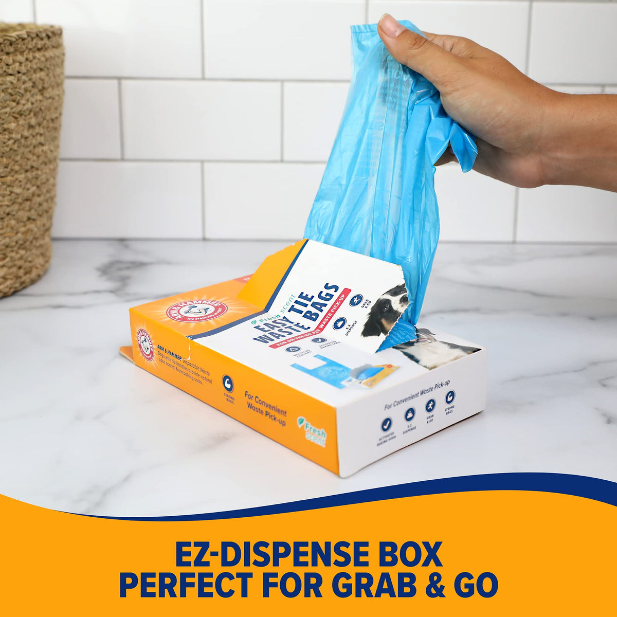 Easy-Tie Waste Bags Blue 75 Count R14349