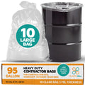95-Gallon Clear Heavy Duty Contractor Bags X54365