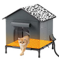 Heated Weatherproof Insulated Cat House with Heating Pad X9716