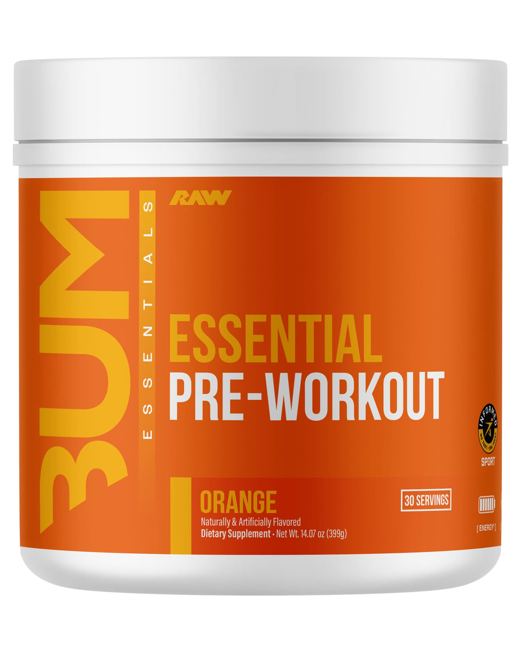 Orange Pre-Workout Powder with Caffeine, L-Citrulline, L-Tyrosine, & Beta Alanine Blend Y240
