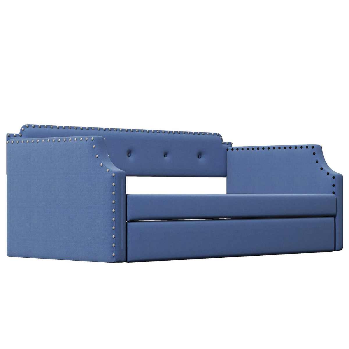 Upholstered Linen Daybed with Trundle P85846