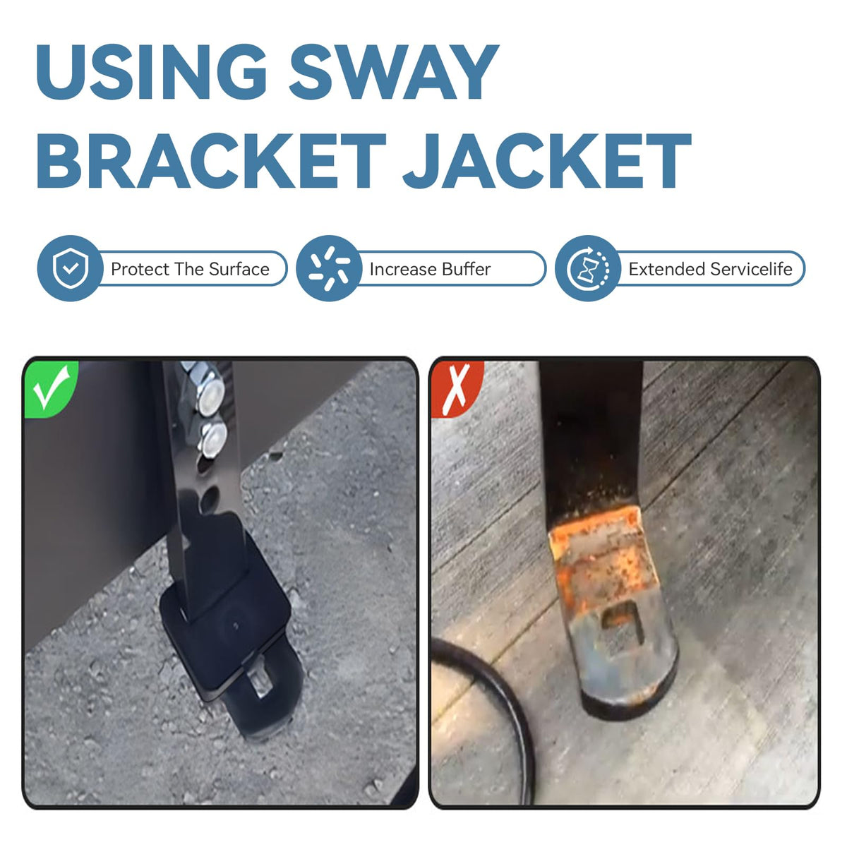 2 Pcs Hitch Sway Bracket Jacket C593