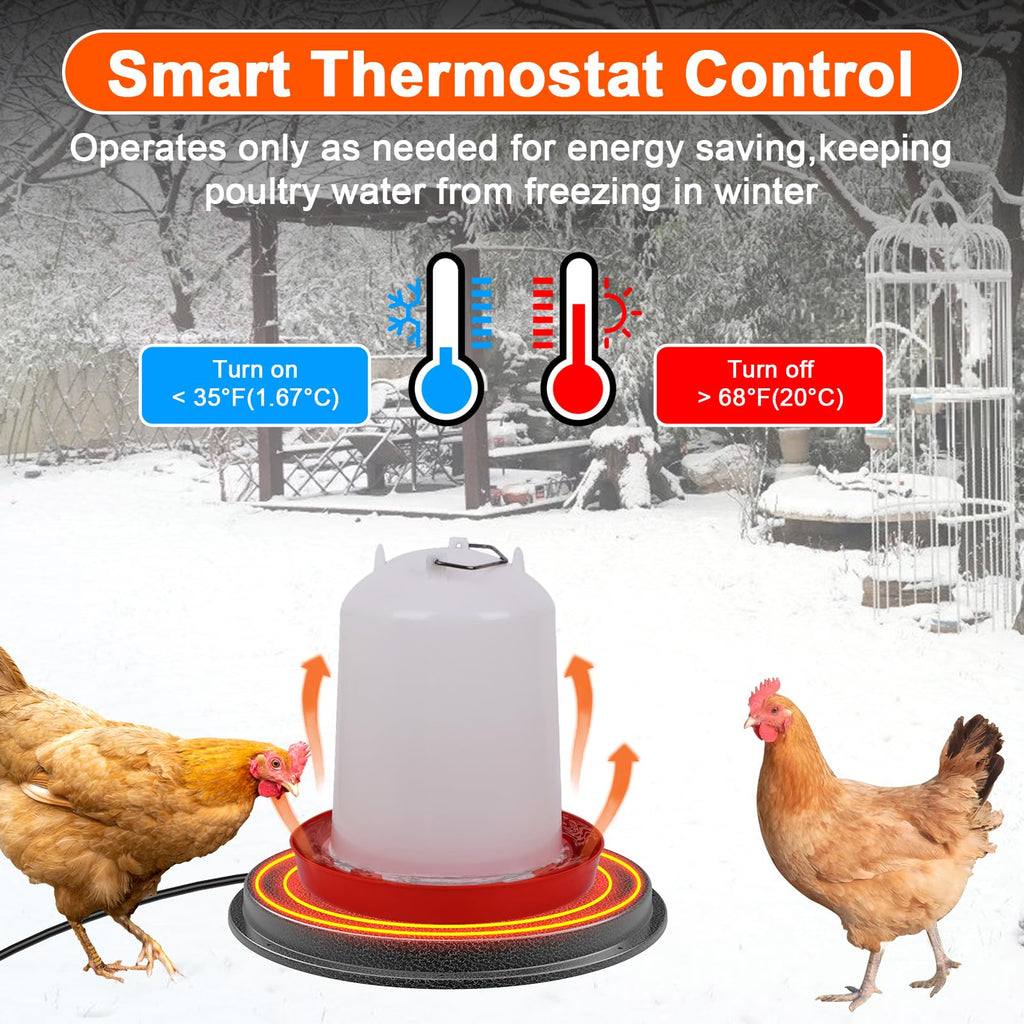 Metal Chicken Water Heater with Thermostat I465