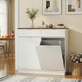 White Double Tilt Out Trash Can Cabinet K934044