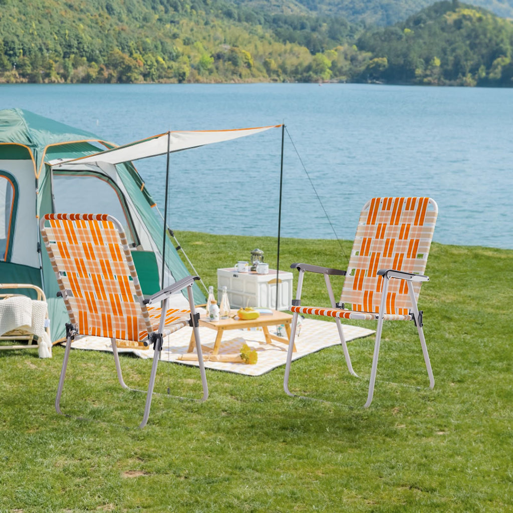 Folding Camping Chairs Set of 2 Steel J343