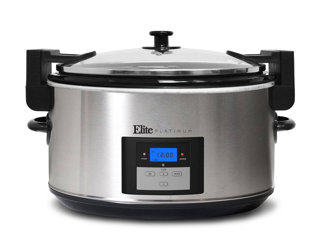 8.5-Quart Stainless Steel Programmable Slow Cooker with Locking Lid V7487