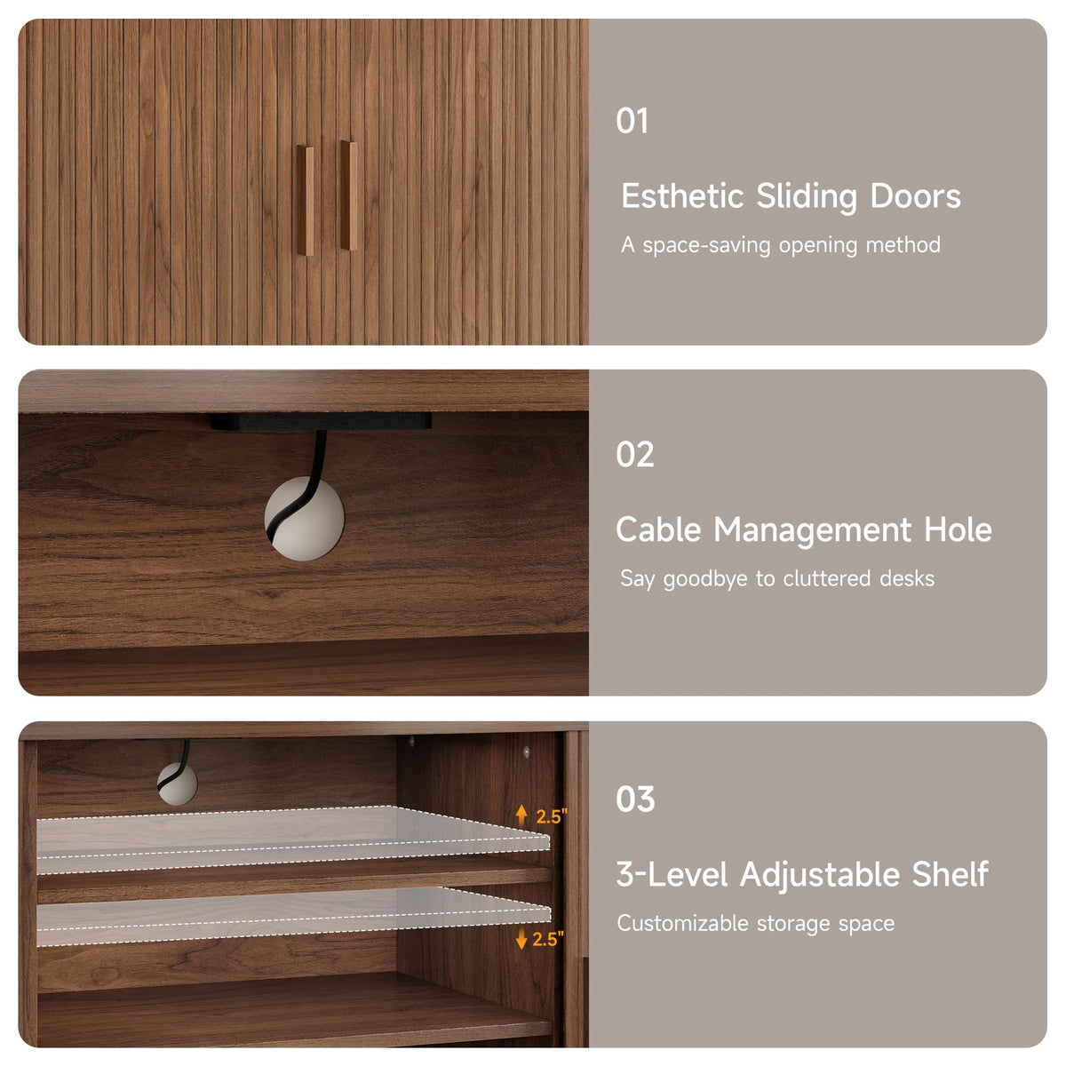 47" Walnut Corner TV Stand M815848