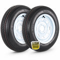 2-Pack Trailer Tire Rim Assembly 4.80-12 White 4 Lug O9726