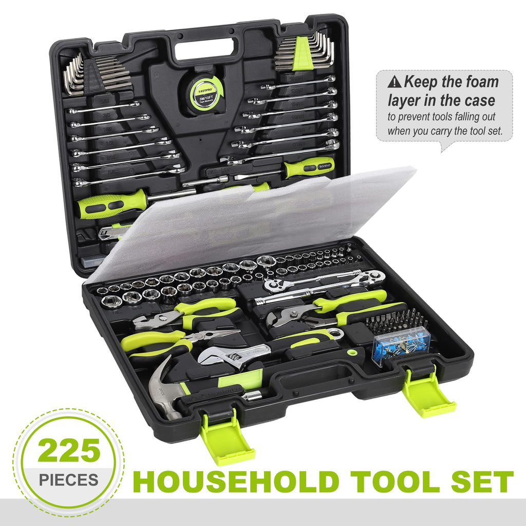 225-Piece Home Repairing Tool Kit with Tool Box O91546