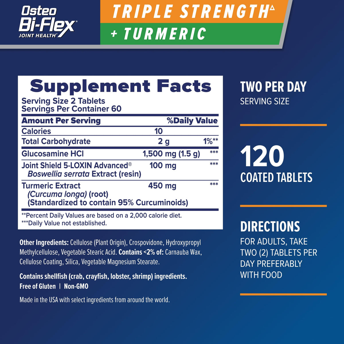 Glucosamine Turmeric Supplement, 120 Ct L857114