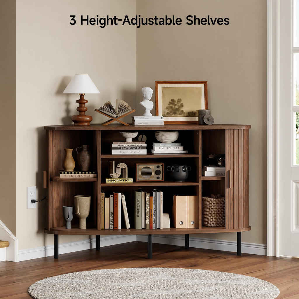 47" Walnut Corner TV Stand M815848