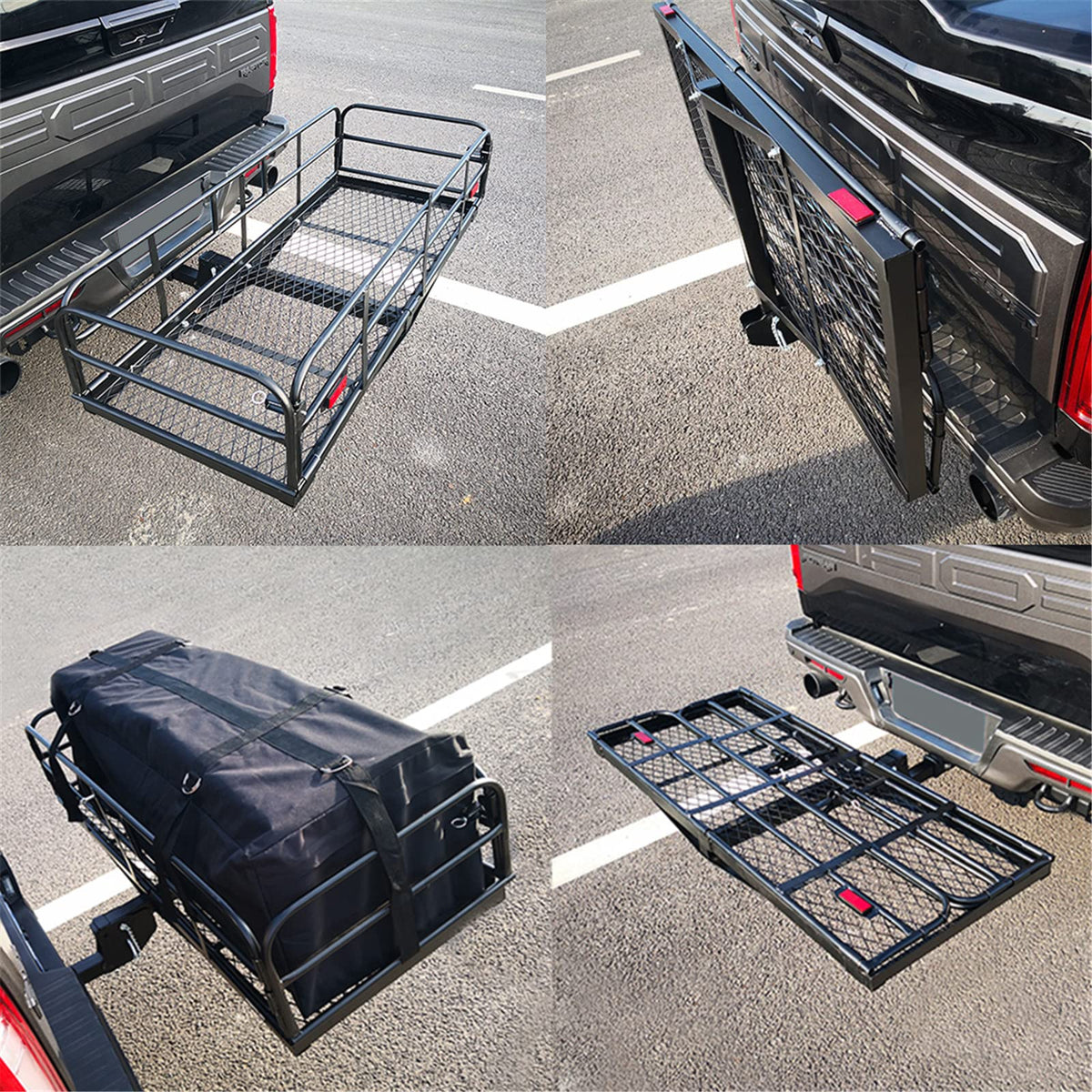 Heavy Duty Folding Hitch Mount Cargo Carrier 60" x 24" x 14.4" C28295