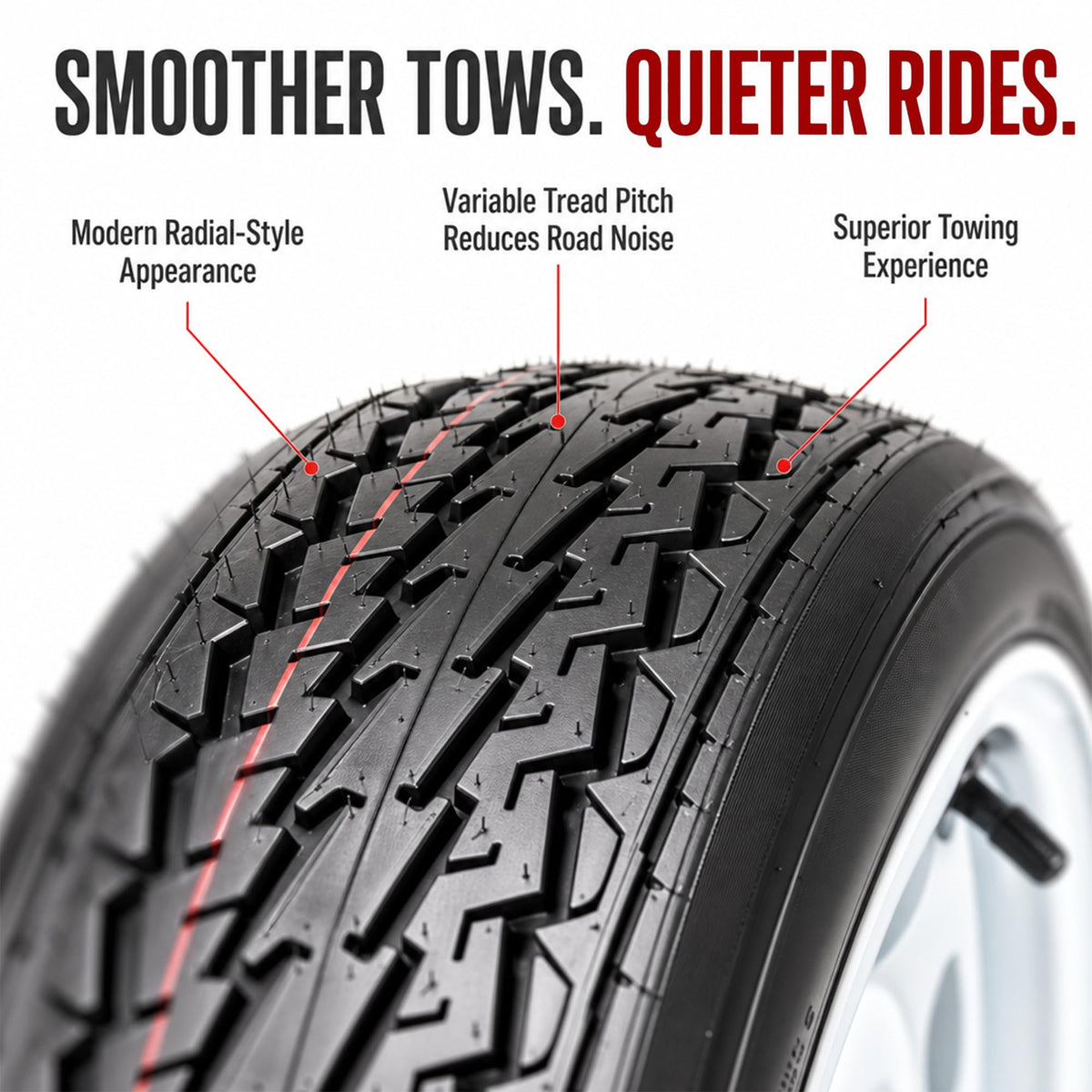 2-Pack Trailer Tire Rim Assembly 4.80-12 White 4 Lug O9726