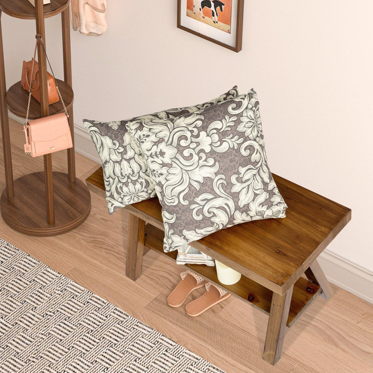 30" Solid Wood Storage Bench R3674
