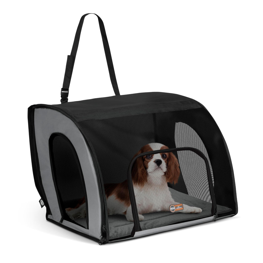 Dog Car Seat, Medium, Gray/Black R940