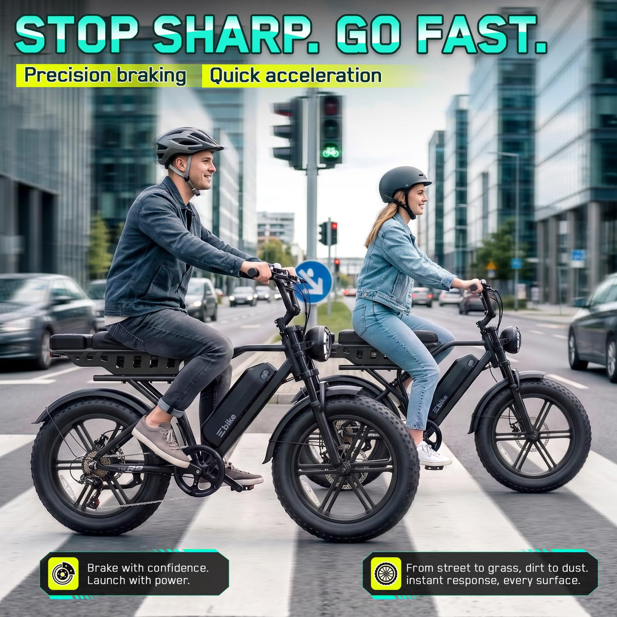 2000W Peak Motor 48V 20" x 4.0" Fat Tire Electric Bike K399078