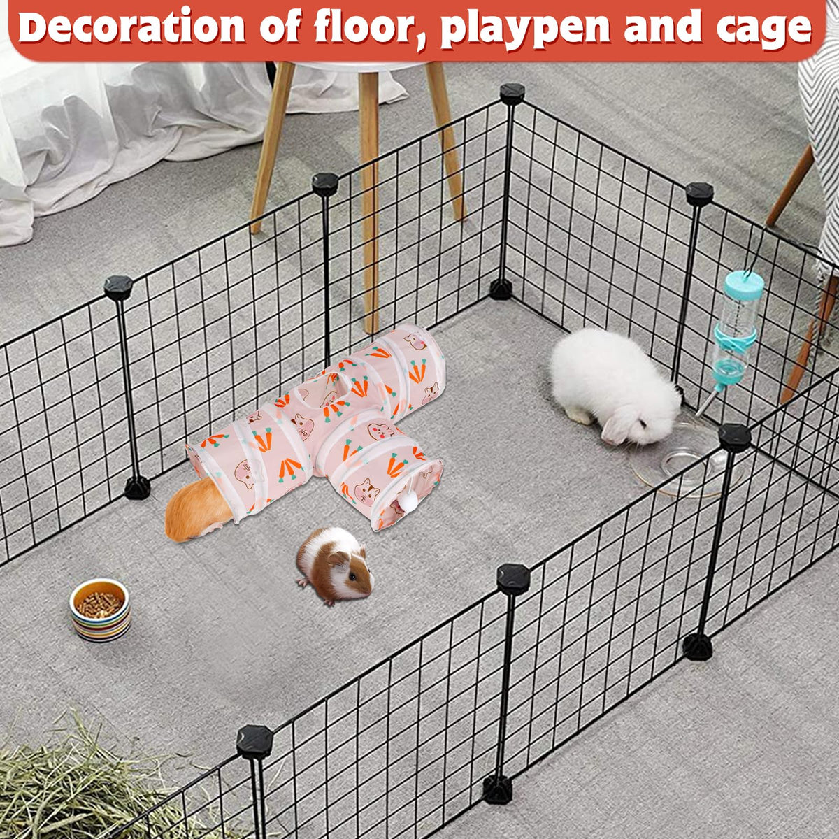 Collapsible 3 Way Bunny Tunnels & Tubes R114