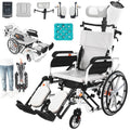 5-In-1 Fold Reclining Wheelchair with Elevating Leg Rests C745138