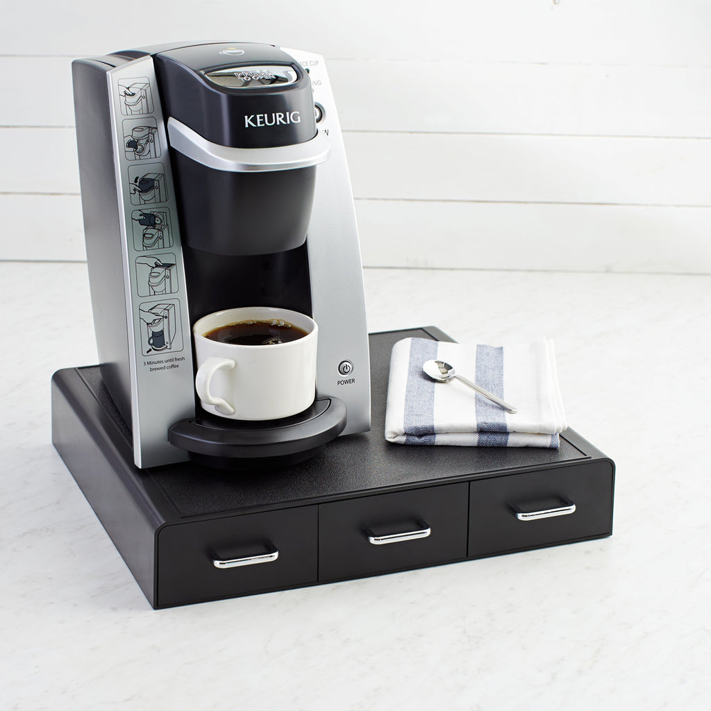 Black 36 Pod Capacity 3 Drawer Coffee Pod Storage Drawer V4766