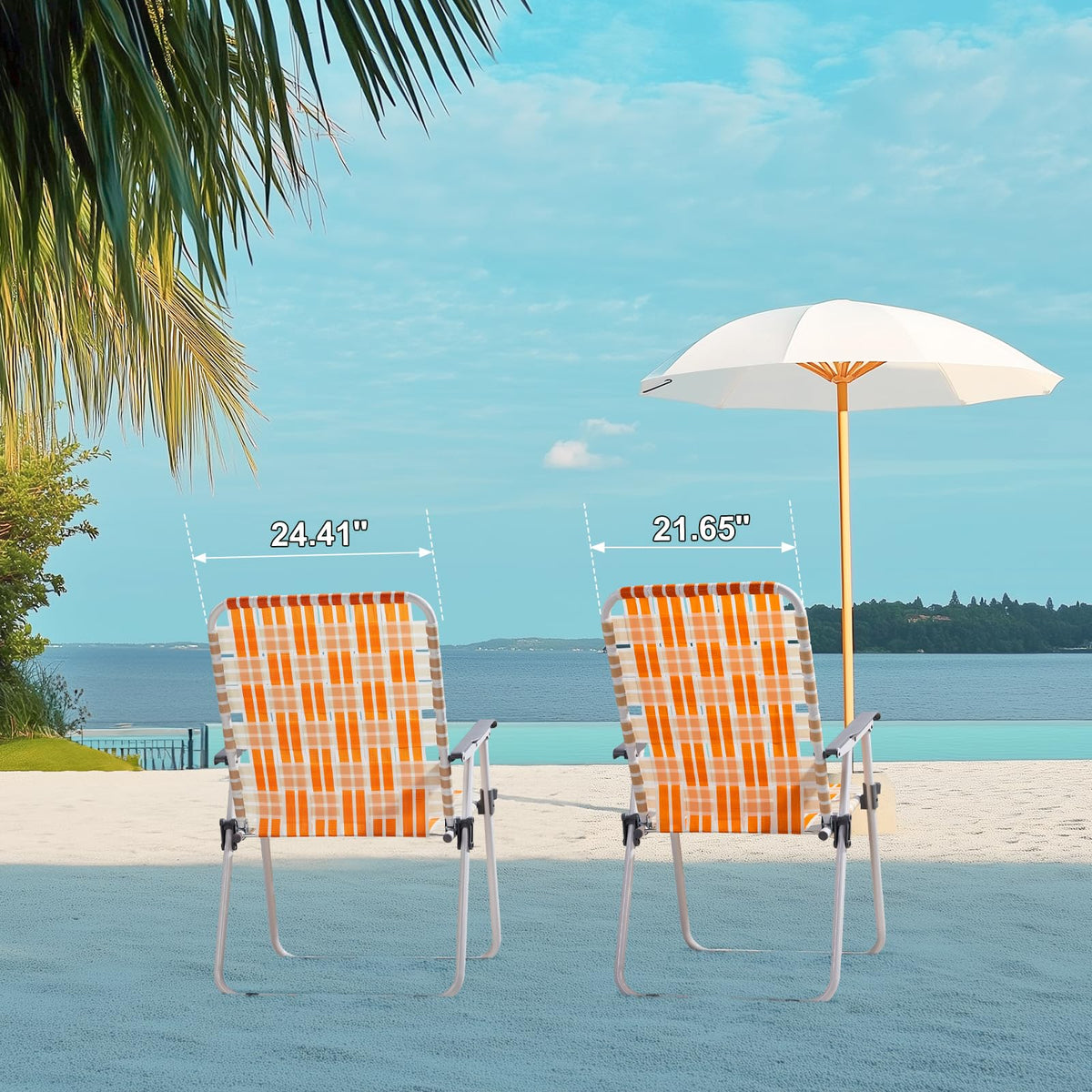 Folding Camping Chairs Set of 2 Steel J343