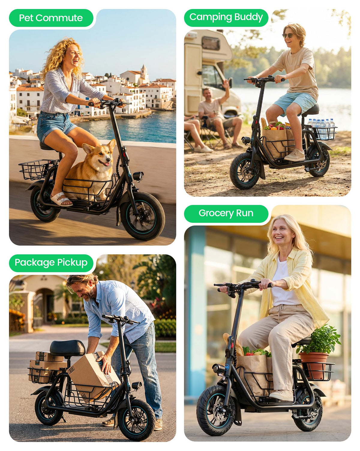Electric Scooter with Seat Q567