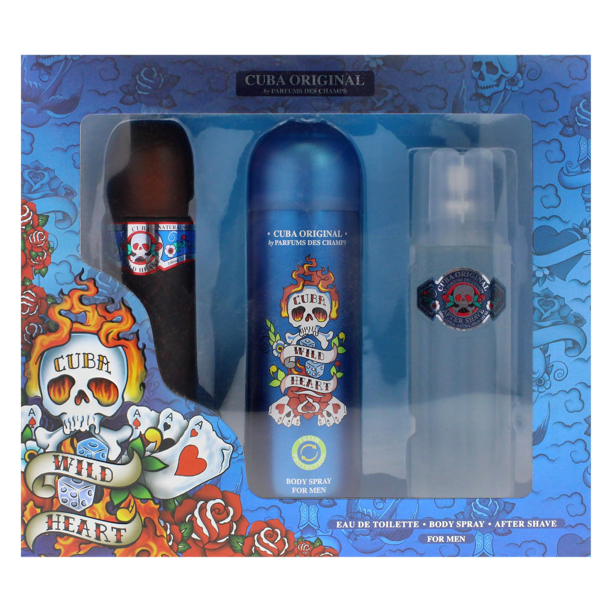 3 Pieces Eau de Toilette After Shave Body Spray Gift Set U8571